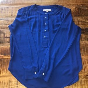 LOFT Royal Blue Long Sleeve Blouse